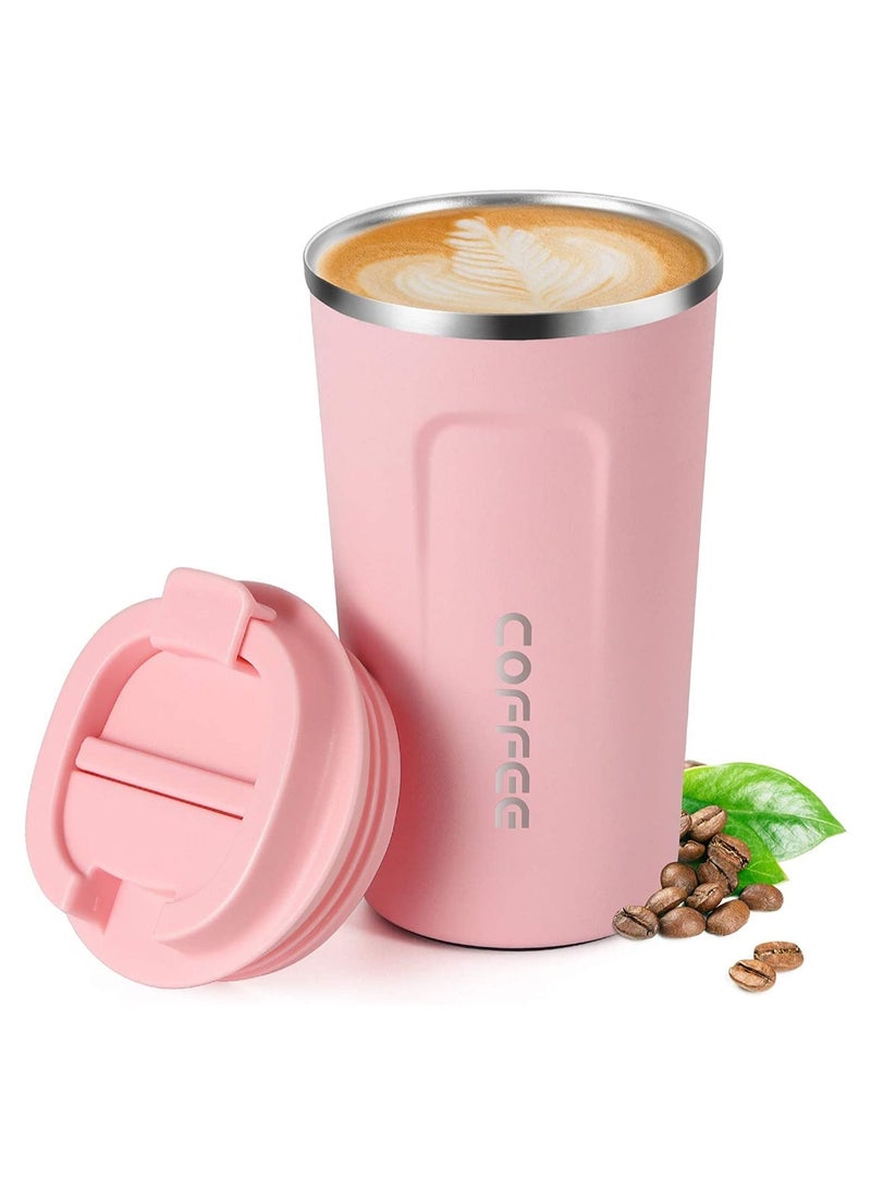 Coffee Vacuum Insulated Travel Mug Smilatte Leakproof Double Wall Stainless Steel Reusable Coffee Cup with Lid for Hot and Cold Drinks  - Image 1