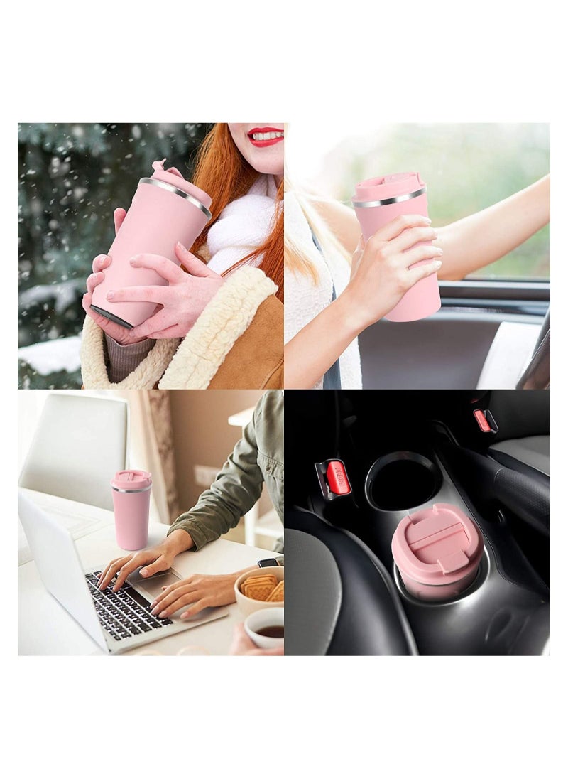 Coffee Vacuum Insulated Travel Mug Smilatte Leakproof Double Wall Stainless Steel Reusable Coffee Cup with Lid for Hot and Cold Drinks  - Image 5