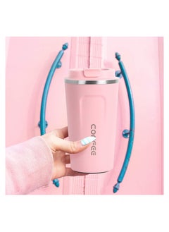 Coffee Vacuum Insulated Travel Mug Smilatte Leakproof Double Wall Stainless Steel Reusable Coffee Cup with Lid for Hot and Cold Drinks  - Image 4