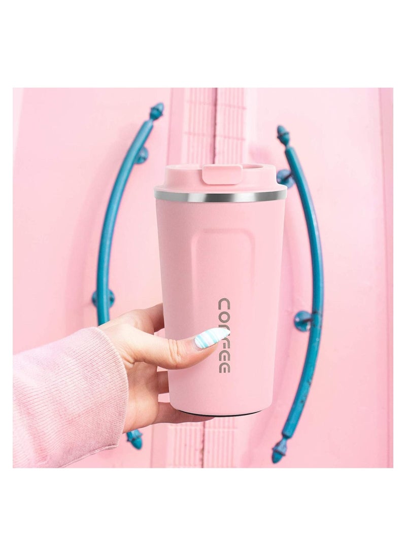 Coffee Vacuum Insulated Travel Mug Smilatte Leakproof Double Wall Stainless Steel Reusable Coffee Cup with Lid for Hot and Cold Drinks  - Image 4