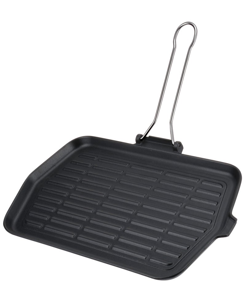 Ilsa V174 Dietella Cast Iron 9Inch x 145Inch Rectangular Grill Black
