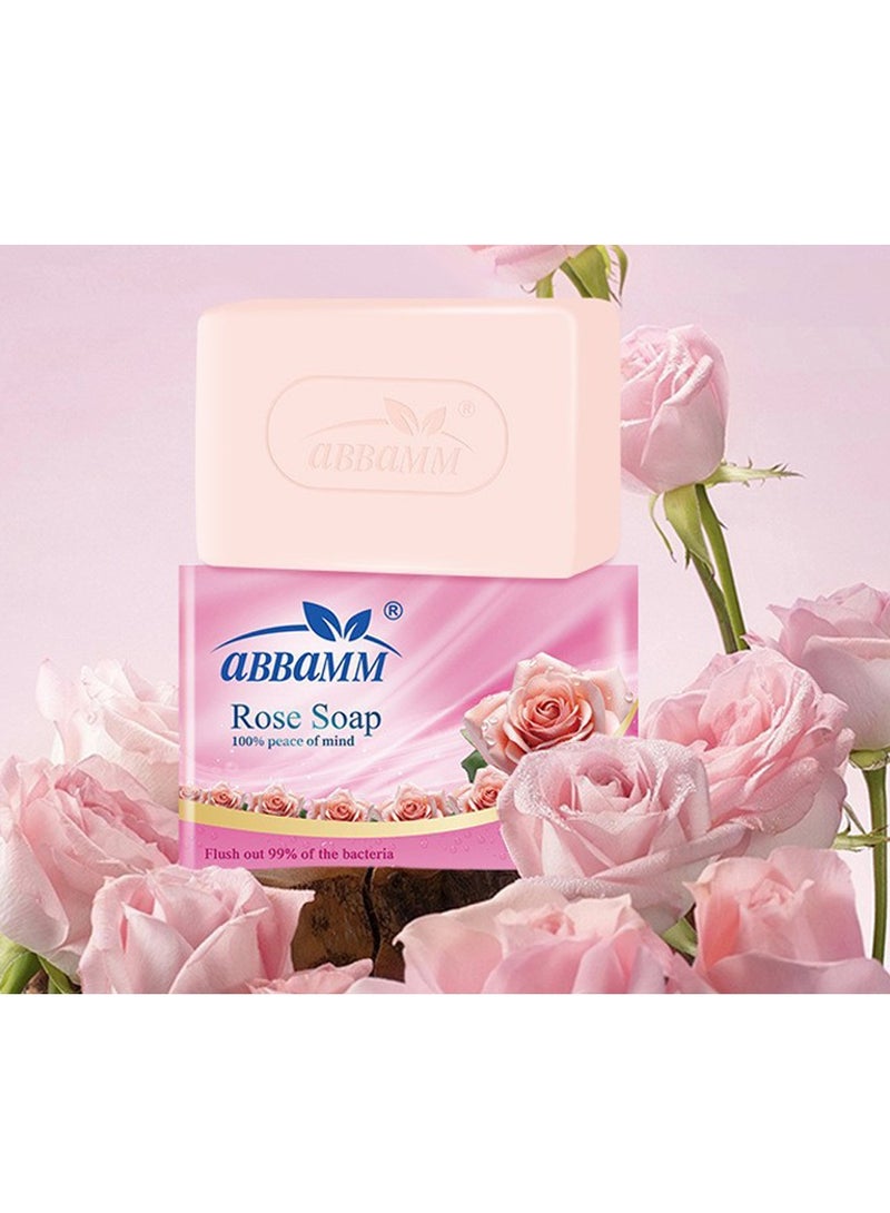 ايه بي بي آه مم صابون الورد برائحة الورد المنعش، حماية أقوى من الجراثيم ونظافة، انتعاش يدوم 12 ساعة، يقضي على 99% من البكتيريا (عبوة من قطعتين) - Image 1