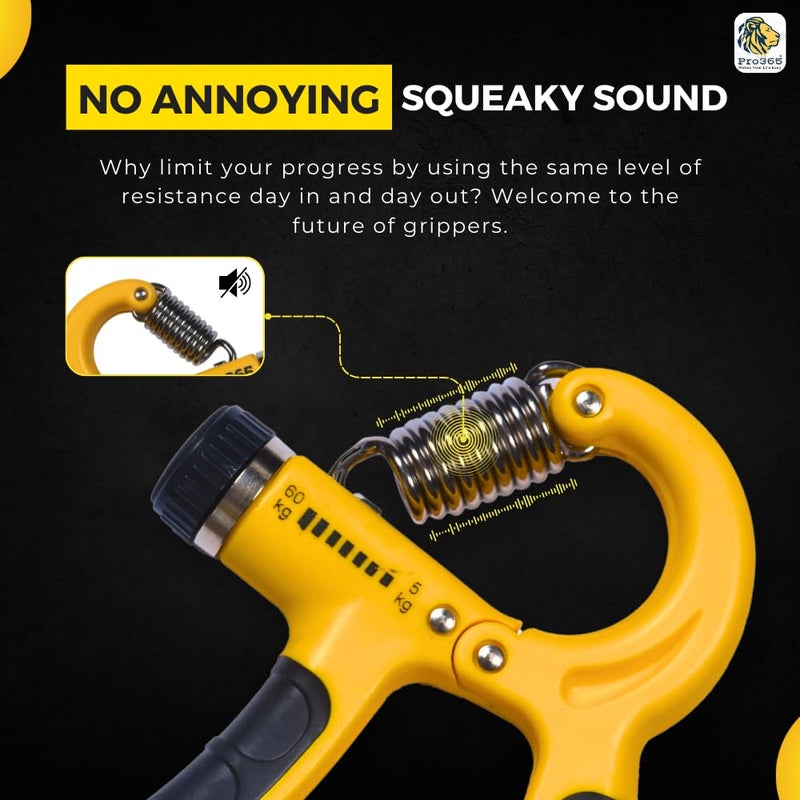 PRO365 Premium Hand Gripper Combo | Full Set for Forearms, Viens, Fingers | ABS Compound Material | Accurate Counter Meter | Finger Grippers | 1 Year Brand Warranty | - Image 5