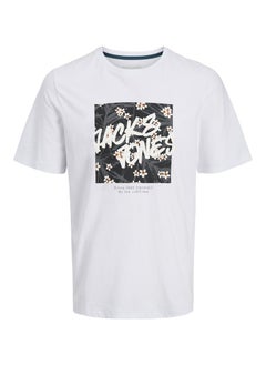 Jack & Jones Junior Kids Graphic Logo Crew Neck T-Shirt 