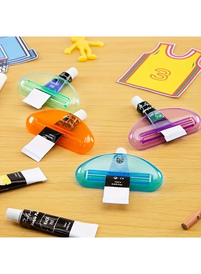 4pcs Random Color Toothpaste Squeezer Set Manual Dispenser With Secure Clip Bathroom Organization - Image 5