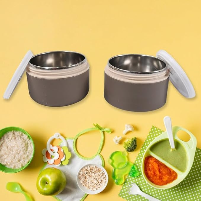 PARABRAHMA Smart Stack Protable Lunch Box Stainless Steel Airtight LeakProof Lunch Box for Office School Picnic Color May Vary - Image 3