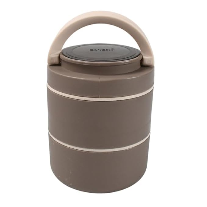 PARABRAHMA Smart Stack Protable Lunch Box Stainless Steel Airtight LeakProof Lunch Box for Office School Picnic Color May Vary - Image 1