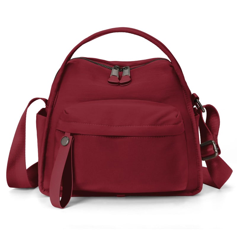 CATSEA Women's Elegant Solid Color Shoulder Bag Fashionable Zipper Crossbody Bags Soft Top Handle Handbag Purse - Image 1