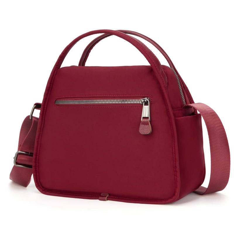 CATSEA Women's Elegant Solid Color Shoulder Bag Fashionable Zipper Crossbody Bags Soft Top Handle Handbag Purse - Image 4