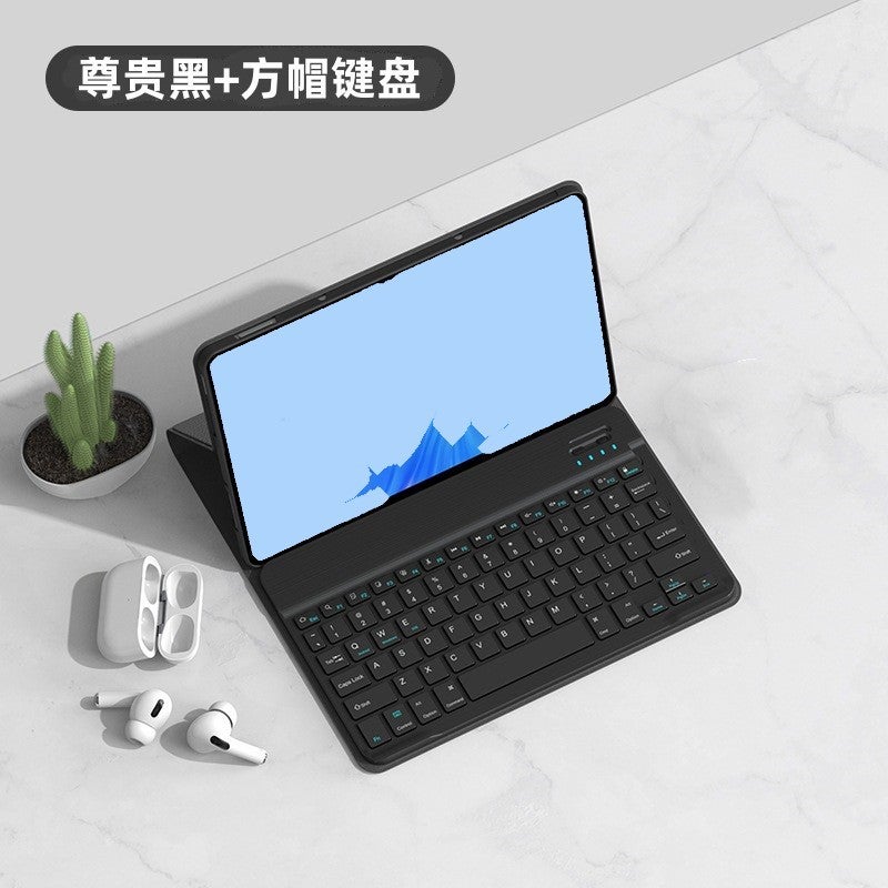 حافظة سامسونج تاب بلوحة مفاتيح متوافقة مع Samsung Galaxy Tab S9 FE / Samsung Galaxy Tab A8 باللون أزرق مع غطاء حماية ووظيفة حامل وحمل يومي للتابلت بوظيفة حامل Samsung Tab Keyboard - Image 1