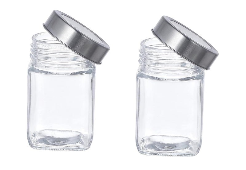 CROCO JAR Square Glass Storage Containers Transparent 650 ML CUBICAL PACK OF 6 - Image 2