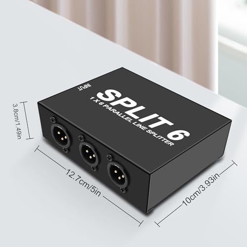 XMSJSIY XLR Splitter Mic Splitter Box 1IN6OUT6IN1OUT 1 Female to 6 Male XLR Converter 6 Channel Mic Parallel Line Selector Connector for Professional Audio Recording 1 PCS - Image 3