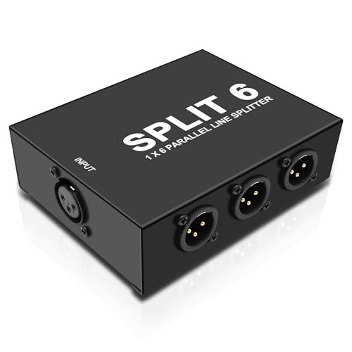 XMSJSIY XLR Splitter Mic Splitter Box 1IN6OUT6IN1OUT 1 Female to 6 Male XLR Converter 6 Channel Mic Parallel Line Selector Connector for Professional Audio Recording 1 PCS - Image 1