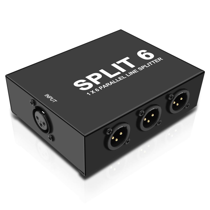 XMSJSIY XLR Splitter Mic Splitter Box 1IN6OUT6IN1OUT 1 Female to 6 Male XLR Converter 6 Channel Mic Parallel Line Selector Connector for Professional Audio Recording 1 PCS - Image 2