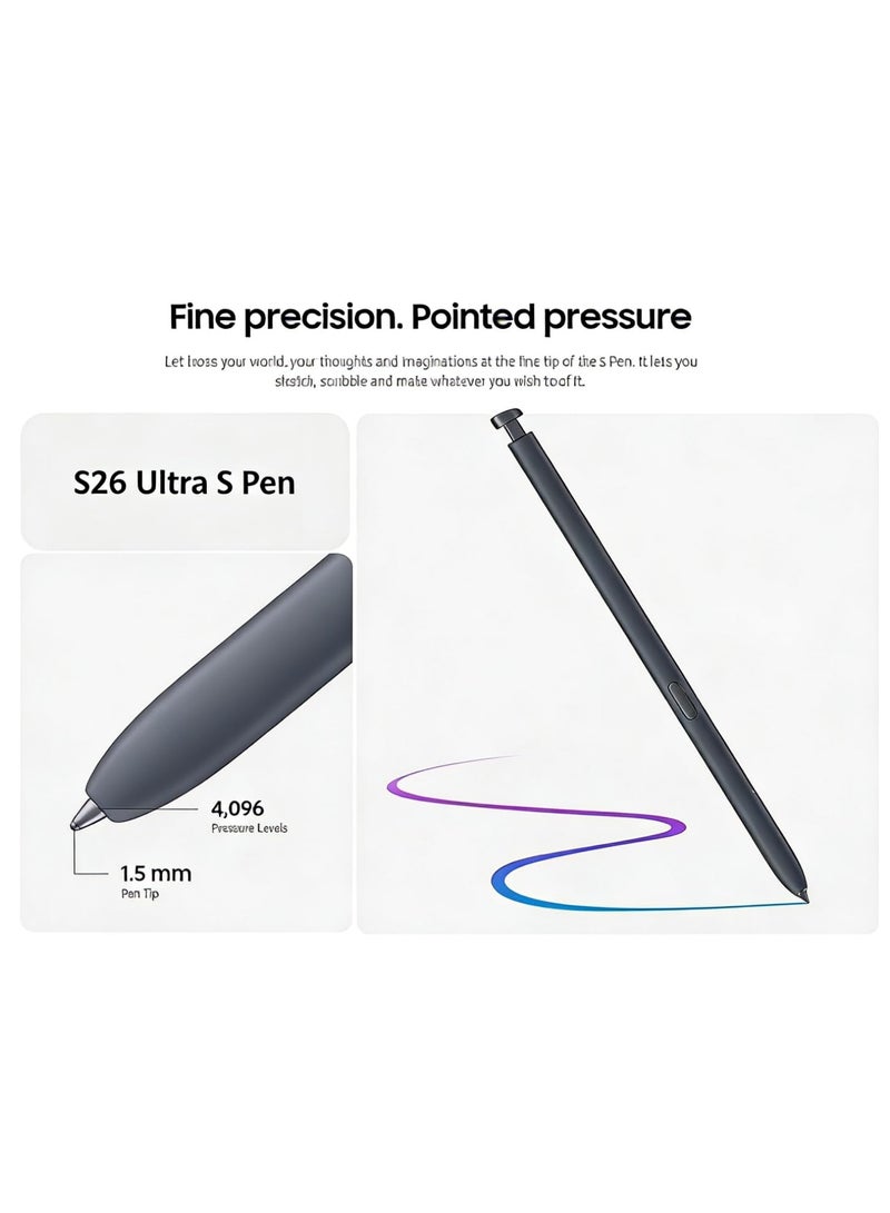 قلم S-Pen بديل لسامسونج جالاكسي S26 Ultra، قلم شاشة لمس مع 5 رؤوس/أطراف إضافية – لون بنفسجي - Image 4