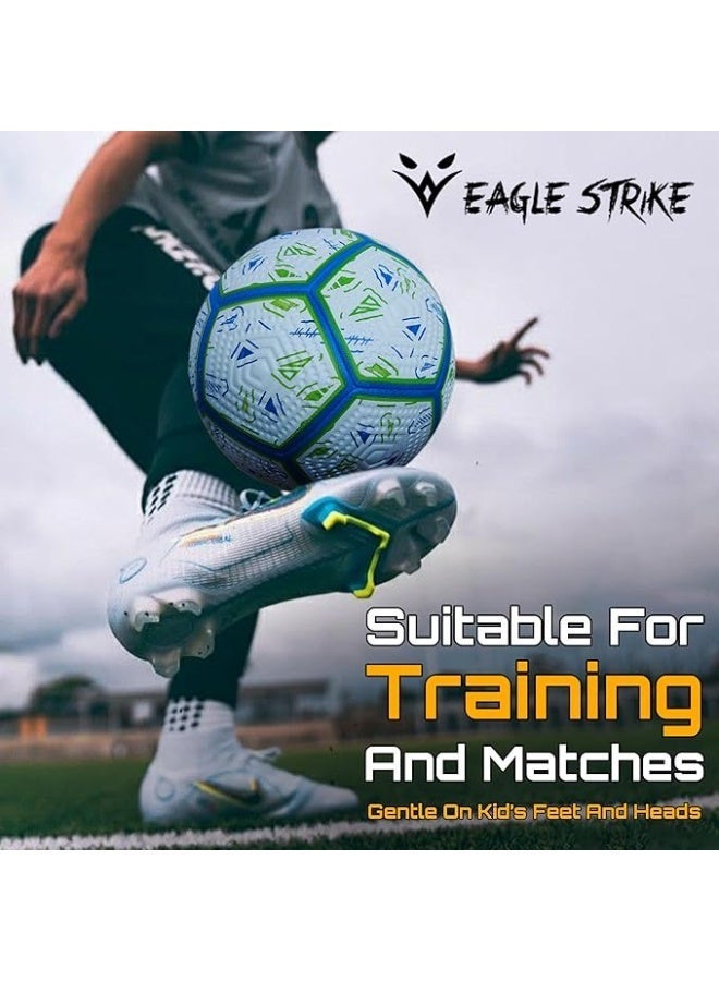 Eagle Strike Professional Match Soccer Ball – Size 5 PU Football, Official Weight 420-440g for Competitive Play - Image 4