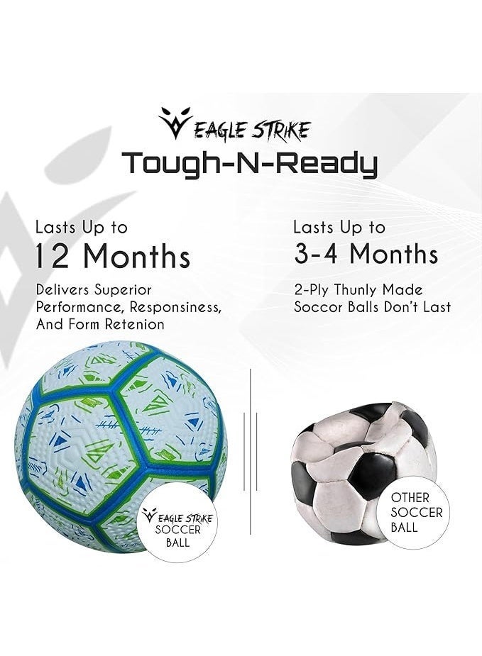 Eagle Strike Professional Match Soccer Ball – Size 5 PU Football, Official Weight 420-440g for Competitive Play - Image 2