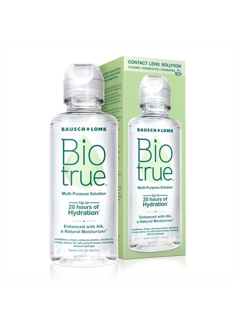 Contact Lens Solution, Multi-Purpose Solution for Soft Contact Lenses, Lens Case Included, 4 FL OZ