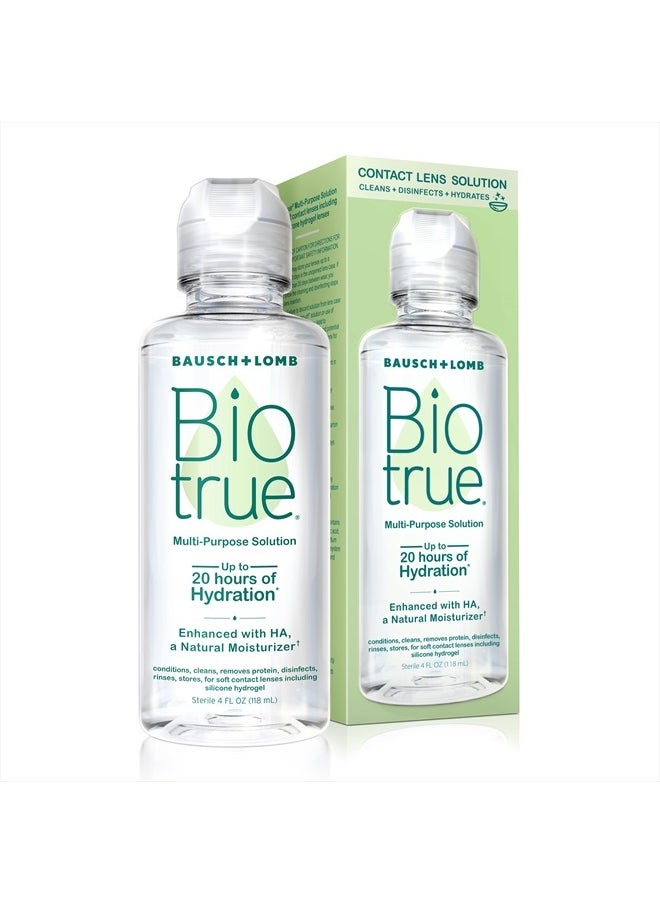Biotrue Contact Lens Solution, Multi-Purpose Solution for Soft Contact Lenses, Lens Case Included, 4 FL OZ  - Image 1