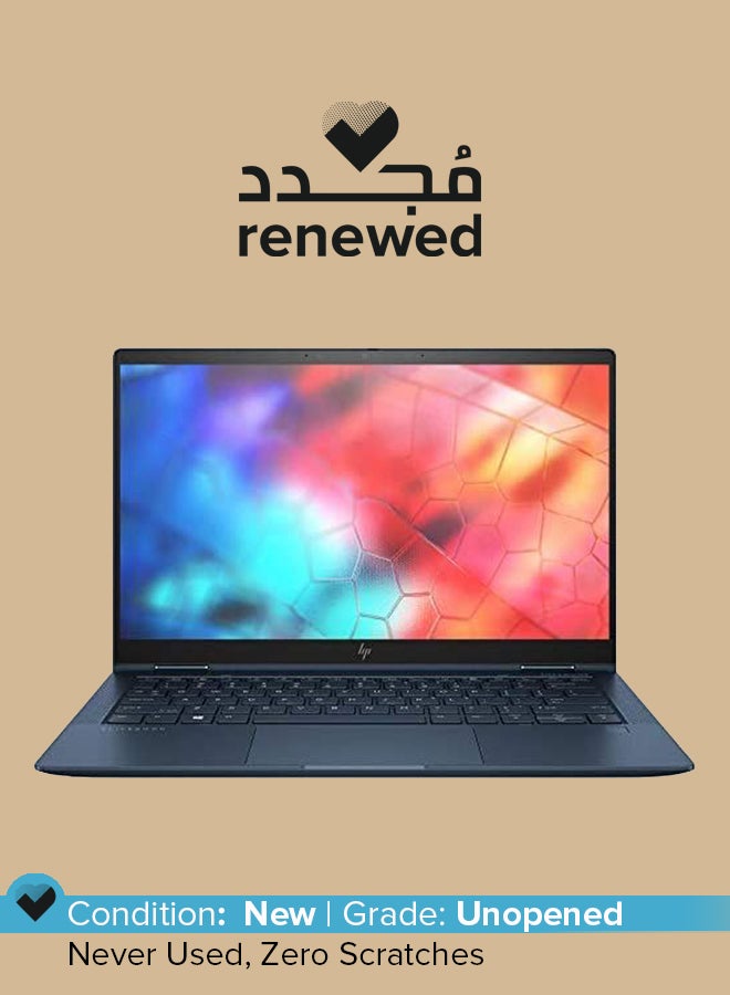 HP مُجدد - لابتوب إيليت دراجون فلاي 2 في 1 بشاشة باللمس مقاس 13.3 بوصة، ومعالج إنتل كور i5 من الجيل الثامن وذاكرة رام 16 جيجابايت ومحرك أقراص SSD بسعة 1 تيرابايت وبطاقة رسومات إنتل 620 بدقة فائقة الوضوح مع لوحة مفاتيح باللغتين العربية والإنجليزية جالاكسي بلو - Image 1
