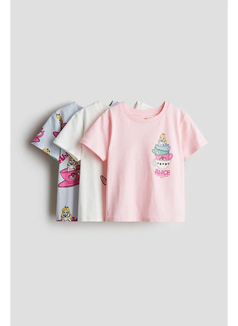 H&M 3-pack printed jersey tops