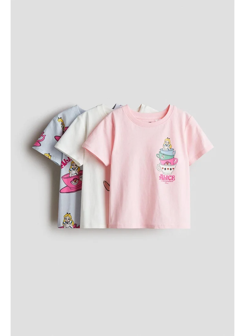 H&M 3-pack printed jersey tops