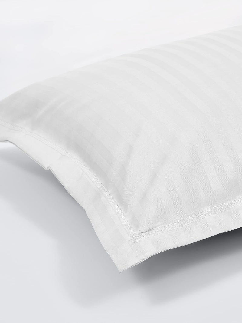 LINENWALAS 100% Cotton Linen Striped Bedsheet for Double Bed Size Bedding with Pillow Cover for Bedroom, Soft Smooth Hotel Quality Flat Sheets with Pillowcase for Summer (90x100 inch, Grey) - Image 3