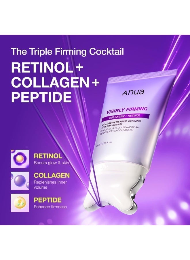 Anua Visibly Firming Collagen Retinol Gua Sha Cream – Lifting & Firming with Peptide for Jawline & Décolleté 80mlml - Image 2
