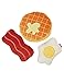 TONBO Plush Toys Combo Waffle Bacon Egg Rise and Shine for Small Breeds Dogs Lightweight Portable - Image 3