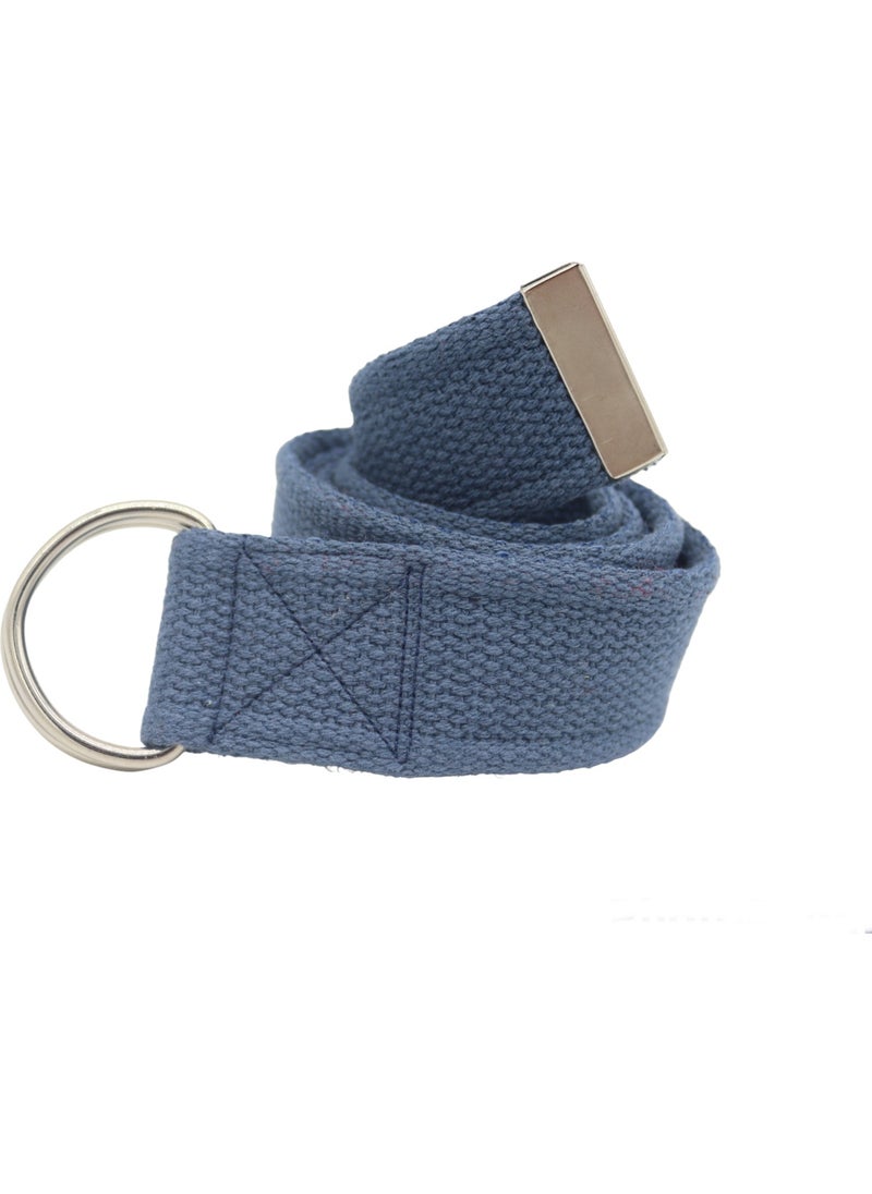 Anatolia Craft D Buckle Woven Men's Women's Youth Blue Sport Denim Canvas Belt  - Image 3