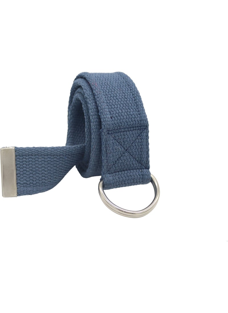 Anatolia Craft D Buckle Woven Men's Women's Youth Blue Sport Denim Canvas Belt  - Image 1