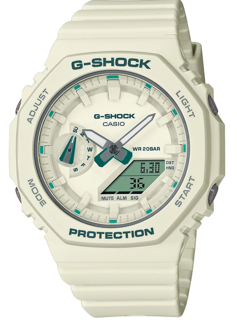 G-SHOCK Casio Analog-Digital White Dial Women's Watch-GMA-S2100GA-7ADR, White - Image 1