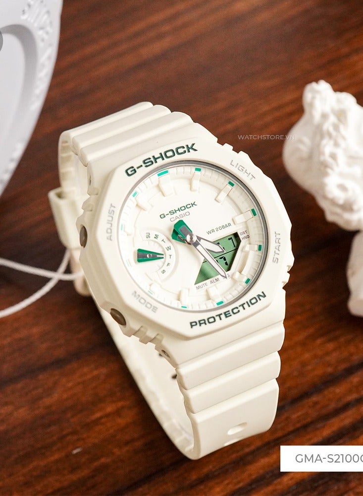 G-SHOCK Casio Analog-Digital White Dial Women's Watch-GMA-S2100GA-7ADR, White - Image 2