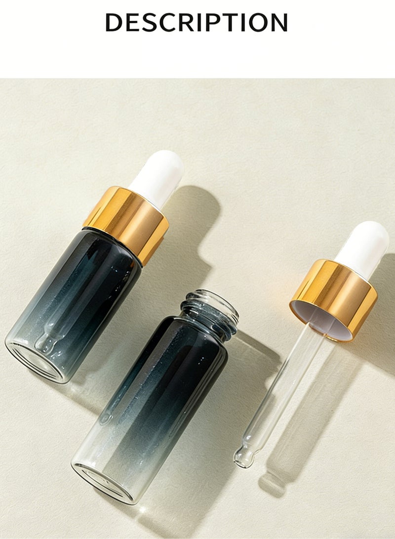 6-Piece Dropper Bottle Set, Golden Cap Gradient Dropper Bottles (20ml) , Glass Tincture Bottles for Essential Oils with Eye Droppers - Leak Proof Travel Bottles for Liquids - Image 5