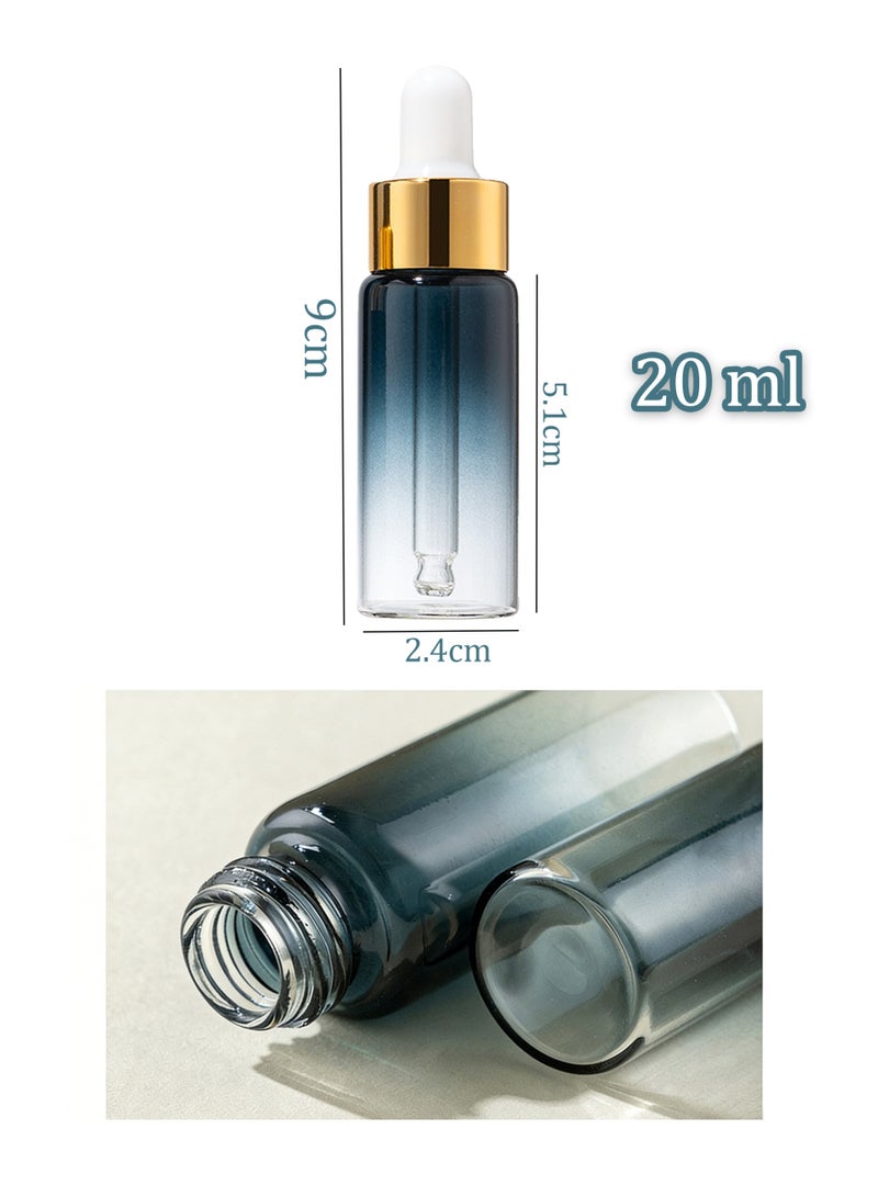 6-Piece Dropper Bottle Set, Golden Cap Gradient Dropper Bottles (20ml) , Glass Tincture Bottles for Essential Oils with Eye Droppers - Leak Proof Travel Bottles for Liquids - Image 4