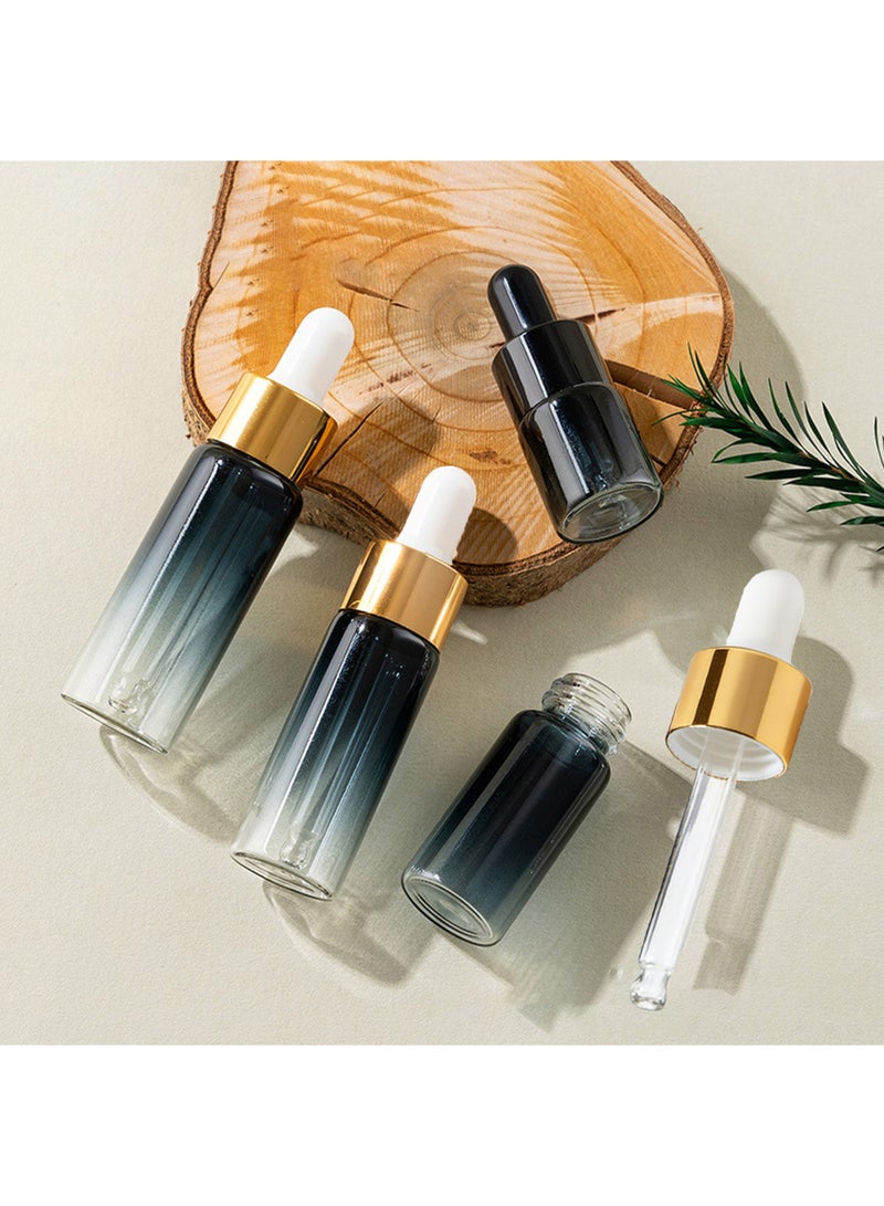 6-Piece Dropper Bottle Set, Golden Cap Gradient Dropper Bottles (20ml) , Glass Tincture Bottles for Essential Oils with Eye Droppers - Leak Proof Travel Bottles for Liquids - Image 2