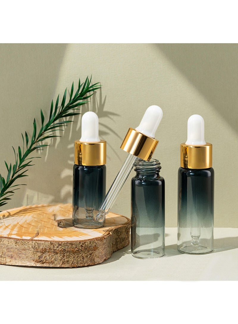 6-Piece Dropper Bottle Set, Golden Cap Gradient Dropper Bottles (20ml) , Glass Tincture Bottles for Essential Oils with Eye Droppers - Leak Proof Travel Bottles for Liquids - Image 3