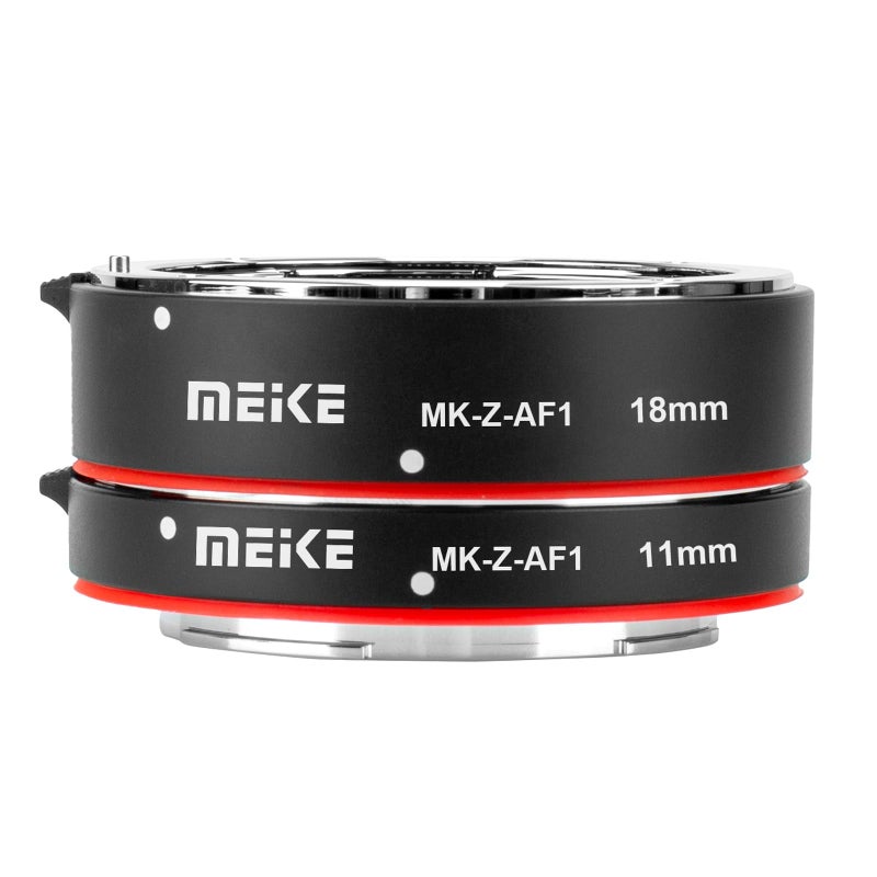Meke Meike MK-Z-AF1 11mm 18mm Full Frame Macro Metal AF Auto Focus Extension Tube Adapter Ring Kit Compatible with Nikon Z Series Cameras Z5 Z6 Z7 Z50 Z6II Z7II Z30 Zfc Z8 - Image 1