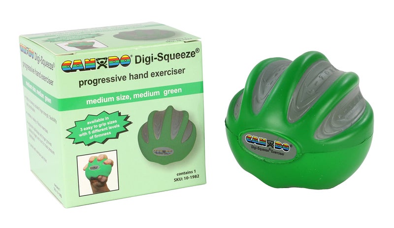 Cando FEI 10-1982 Eif CanDo Digi-Squeeze Hand Exerciser, Green, Medium - Image 1