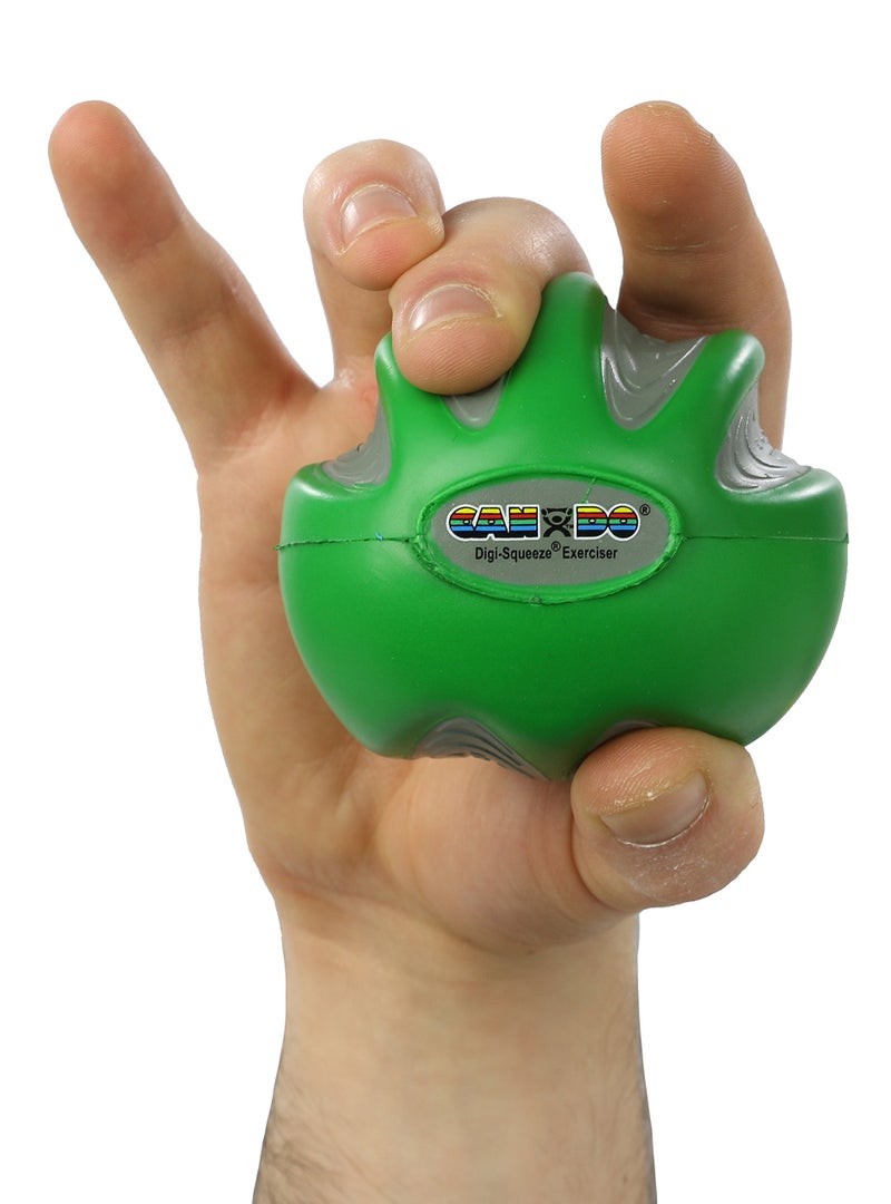 Cando FEI 10-1982 Eif CanDo Digi-Squeeze Hand Exerciser, Green, Medium - Image 4