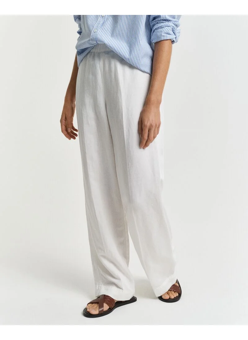 غانت Gant Relaxed Linen Blend Pull On Pants