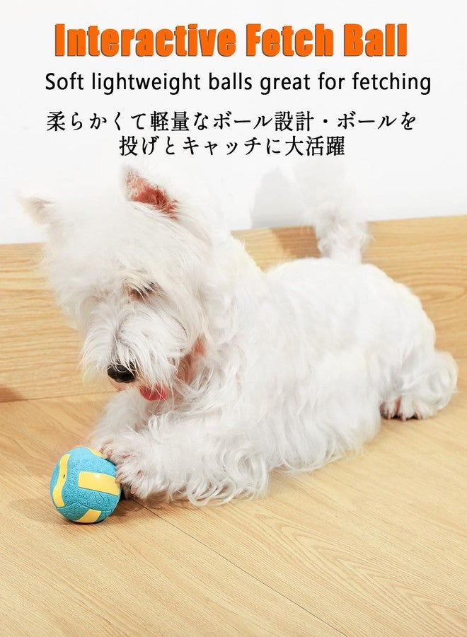 SCHITEC Squeaky Dog Balls, [4 Pack] Interactive Latex Rubber Squeak Dog Toys, 2.4'' Soft Bouncy Fetch Play Ball Toy for Small Dogs Puppies - Image 3