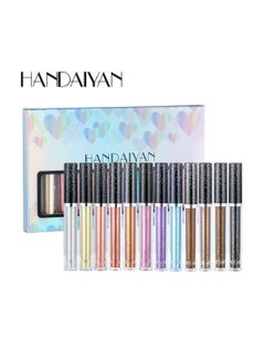 Handaiyan 12 Piece Pearl Glitter Sequined  Liquid Eye Shadow Set  - Image 2