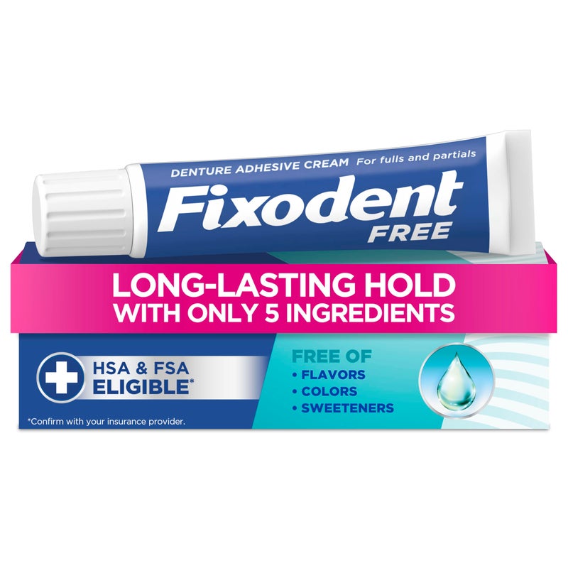 Fixodent Complete Free Denture Adhesive Cream 2.4 Oz - Image 1