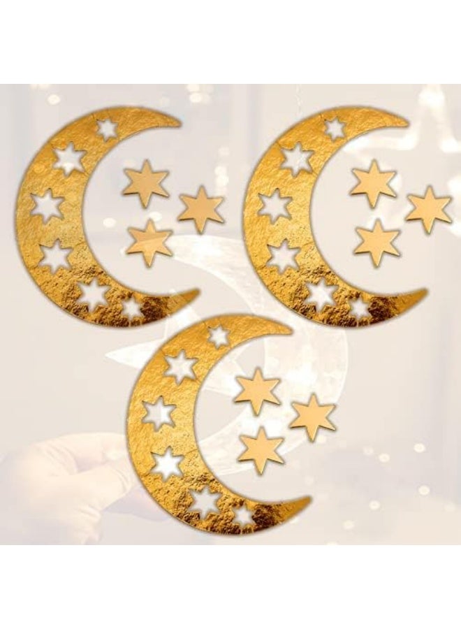 زينة رمضانية معلّقة بتصميم أنيق من الأهلة والنجوم والفوانيس تضيف إحساس بالبهجة والروحانية للمكان، سواء في البيت أو الكافيه أو المطعم. - Image 3