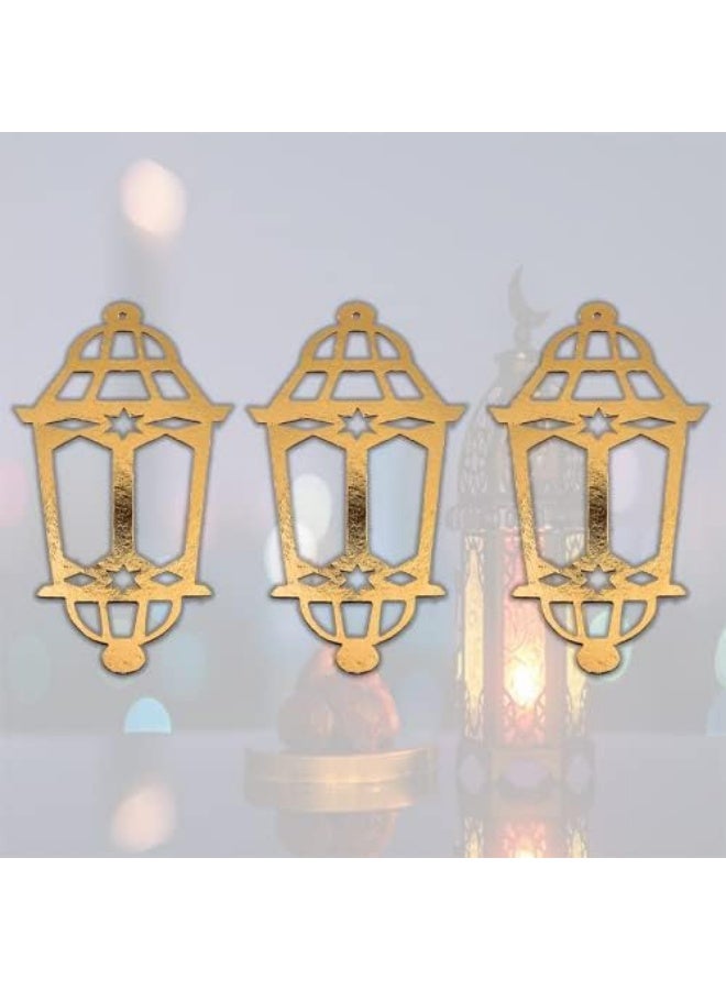 زينة رمضانية معلّقة بتصميم أنيق من الأهلة والنجوم والفوانيس تضيف إحساس بالبهجة والروحانية للمكان، سواء في البيت أو الكافيه أو المطعم. - Image 2