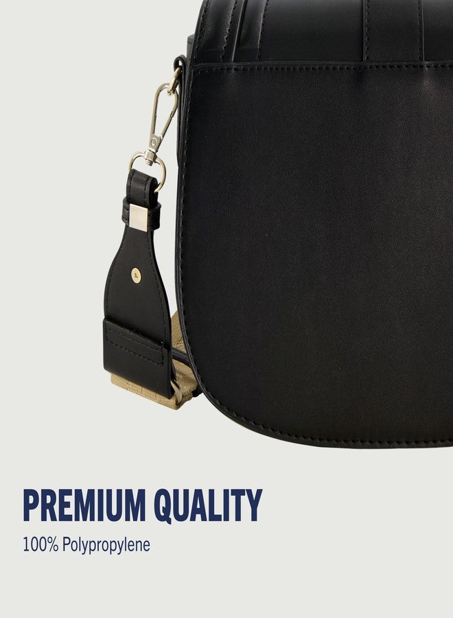 True Religion Saddle Bag, Women's Crossbody Purse with Adjustable Shoulder Strap, Black - Image 5