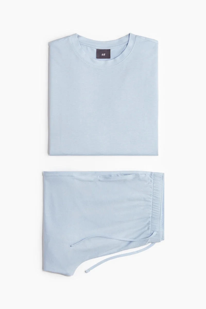 H&M Jersey pyjama T-shirt and shorts