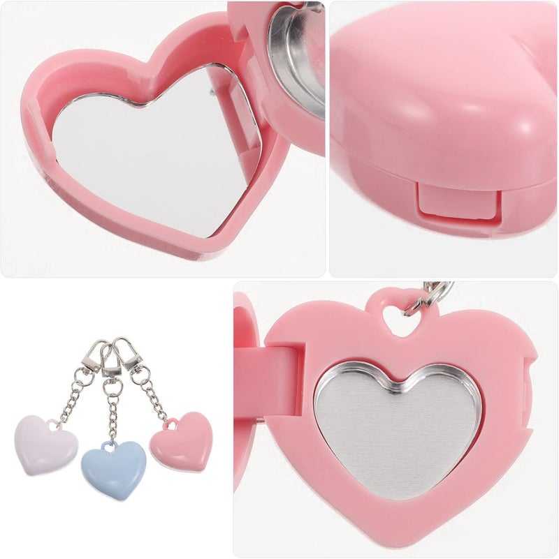 3pcs Empty Makeup Eyeshadow Box: Refillable Heart Eyeshadow Pans For Women And Girls - Makeup Sample Trial Case Storage With Lid For Lip Blam Lotion - Image 2
