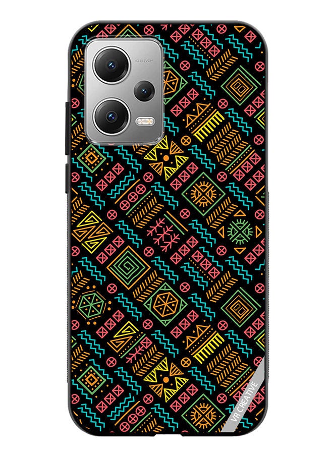 VR CREATIVE Protective Case Cover For Xiaomi Redmi Note 12 Mayan Patchwork Design Multicolour - Image 1